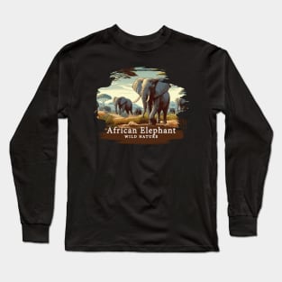 African Elephant - WILD NATURE - ELEPHANT -9 Long Sleeve T-Shirt